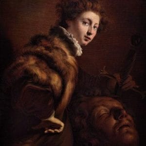 David with the head of Goliath by Jacques II Chereau After Domenico Fetti, ca. Early 18th Century (Color Small)
