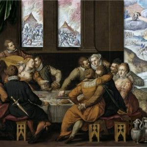 Mankind Awaiting the Last Judgement by Johann Sadeler I after Dirck Barendsz, ca. Late 16th Century (Color Small)