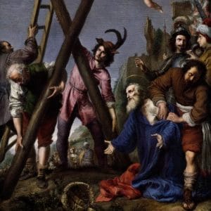 Saint Andrew Kneeling Before His Cross by Carlo Faucci after Carlo Dolci, ca. 1768 (Color Small)