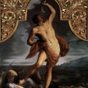 Samson with the Jaw Bone of an Ass by Flaminio Torre after Guido Reni, ca. Around 1650 (Color Small)
