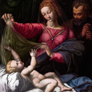 The Madonna of Loreto by Giorgio Ghisi after Raphael, ca. 1575 (Color Small)